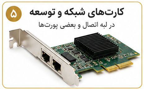 کارت شبکه دارای لبه اتصال طلایی